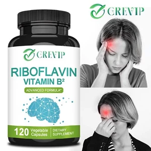 120 pz capsule di vitamina B2 riboflavina 400 mg - supporto immunitario, senza glutine, non OGM - Foto 1 di 12