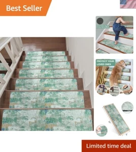 Stair Treads Non Slip 15PCS 8"x30" Stair Treads for Wooden Steps, Rubber Back... - Picture 1 of 8