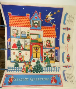 "Concord Christmas House" by Joan Kessler for Concord Fabrics Panel Quilt Wall H - Picture 1 of 4