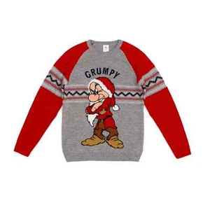 Disney Grumpy Christmas Jumper Men Snow White BNWT - Picture 1 of 2