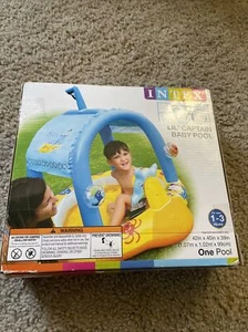RARE  2014 INTEX Lil' Captain Inflatable Baby Pool Sports Water - Picture 1 of 2
