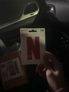 netflix gift card $60 dollars being sold for $50 I ship to wherever - Picture 1 of 2