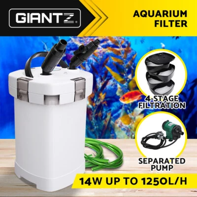 Giantz Aquarium Filter Fish Tank External Canister Water Pump Sponge 1250L/H - image 1 of 4