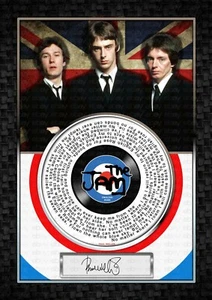 The Jam - Paul Weller -  SIGNED ORIGINAL A4 PHOTO PRINT MEMORABILIA - Imagen 1 de 5