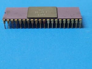 GOLD/301AN-1 VINTAGE GOLD PLATED LEADS AND INSIDE OF PART 40 PIN - Picture 1 of 2