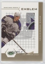 2003-04 ITG Parkhurst Game-Used Emblem Gold 1/1 Denis Grebeshkov Rookie RC 7ez