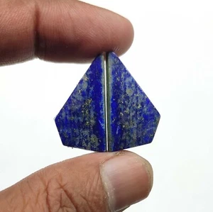 27.60 Cts Natural Lapis Lazuli Jewelry Supply Cut Cabochon Pair 26X14X4.5 MM - Picture 1 of 6