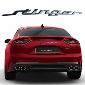 Placa de identificación negra brillante emblema trasero maletero STINGER para Stinger Kia 2018-20 - Imagen 1 de 10