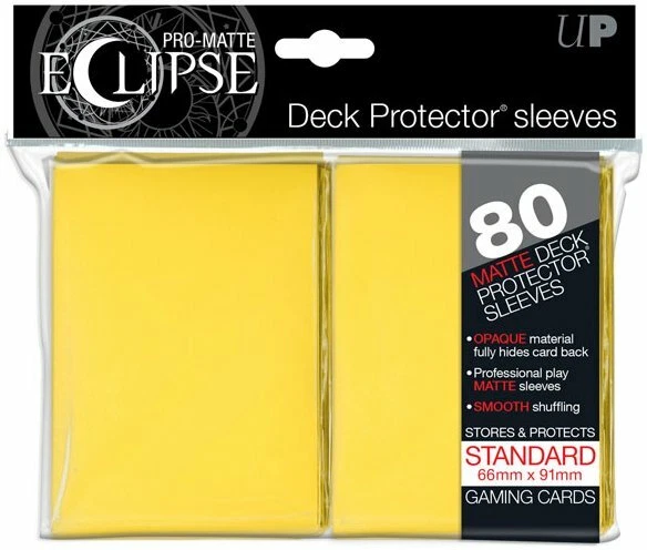 Ultra Pro Matte Eclipse Yellow Deck Protector Sleeves 80ct Standard Ulp85112