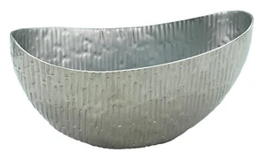 Metall Schale Schiff silber - Pflanztopf Pflanzschale Blumenschiff Blumentopf - Bild 1 von 14