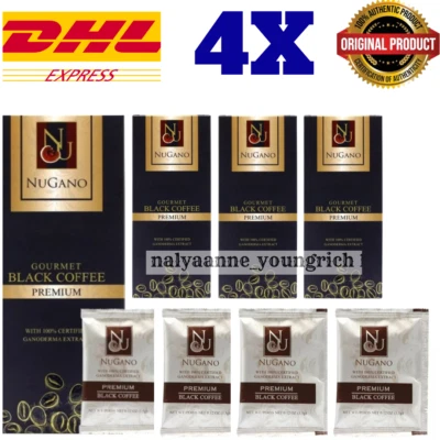 Premium 4X Nugano Black Coffee Organic Ganoderma Lucidum Reishi Dark Roast - Image 1 of 4