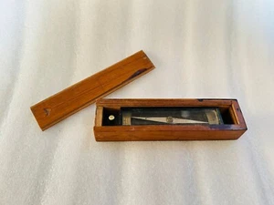 Antique Wooden Box Compass Tool Old Drafting Compass Forest Box Tool - Picture 1 of 6