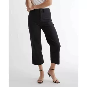 Pantaloni crop gamba larga in twill di cotone elasticizzato biologico Quince - Taglia 30 - Foto 1 di 4