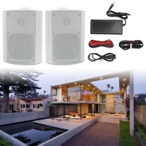 Herdio 2X4"Indoor Outdoor Bluetooth Speakers Wall Mount Garage Patio Speaker200W - Picture 1 of 17