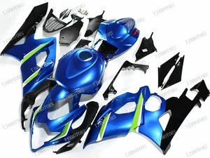 For 05-06 GSXR1000 Blue ABS Injection Mold Bodywork Fairing Kit W/ Tank Cover - Imagen 1 de 10