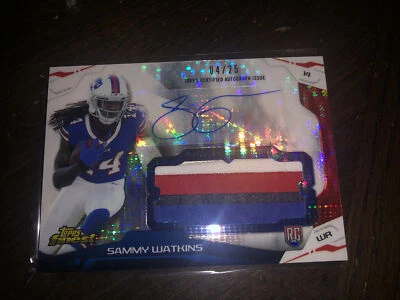2014 SAMMY WATKINS REF RPA 4/25 AUTO 2014 TOPPS FINEST 4 COLOR - Image 1 of 3