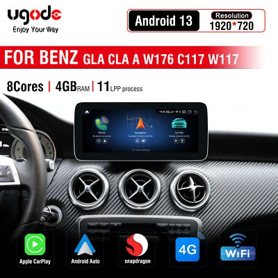W176 X156 W117 Android Screen Display CarPlay Mercedes Benz A GLA CLA 2012-2015 - Image 1 of 4