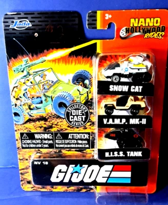 2023 Jada Nano Hollywood Rides GI Joe 3 pack New - Image 1 of 4