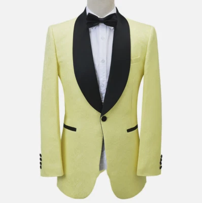 Para hombres Jacquard Paisley Esmoquin Traje Blazer Boda Baile de graduación Fiesta Cena Traje Chaqueta Foto 1 de 4