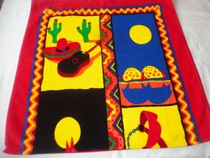 Serape Print Fiesta Mexican Poncho Cinco De Mayo Spanish Party Attire Costume - Picture 1 of 3
