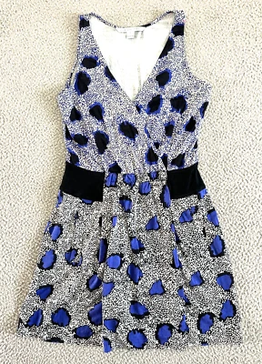 Мини-платье Diane Von Furstenberg Oblixe Silk с искусственным запахом размер 6 Mini Cheetah Island - Изображение 1 из 4