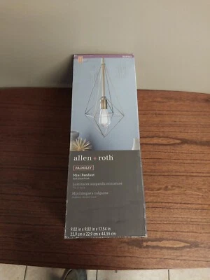 allen + roth palmsley soft gold geometric mini pendant light #0639163  - Image 1 of 4