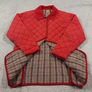 Woolrich Barn Chore Barn Coat Jacket Corduroy Collar Quilted Lined Womens Large - Picture 1 of 12