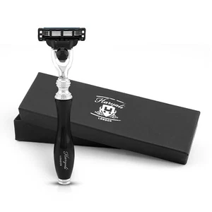 Maquinilla de afeitar 3 Edge para hombre, maquinilla de afeitar ergonómica para hombre, maquinilla de afeitar facial negra - Imagen 1 de 9