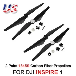 2 Pair Carbon Fiber 1345s Quick Release Propeller Blades For DJI Inspire 1 Drone - Picture 1 of 8