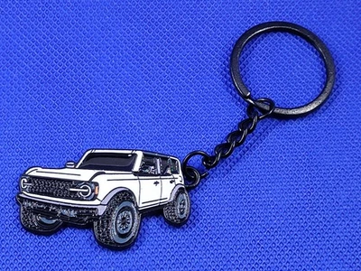 Ford Bronco Metal Keychain Mods Accessories 4 Door Fast Free Shipping US Seller - Imagem 1 de 4