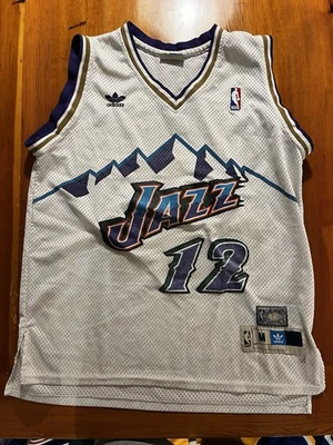 Camiseta deportiva Utah Jazz John Stockton Adidas Hardwood Classics  Foto 1 de 2