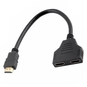  Video-Splitter Adapter Für Fernseher Von Stecker Auf Dual-Buchse - Bild 1 von 12