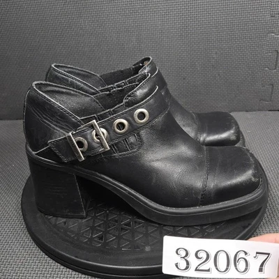 Zapatos Harley Davidson Mujer Talla 8.5 Cuero Negro Tacones Hebilla Moto 83103 Foto 1 de 4