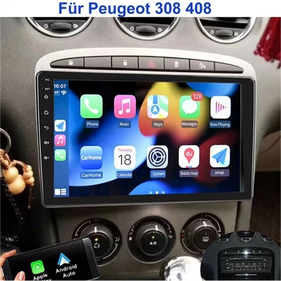 Android 13 Carplay Autoradio GPS Navi 6G+64G Für Peugeot 308 408 RCZ 2007-2013 - Bild 1 von 4