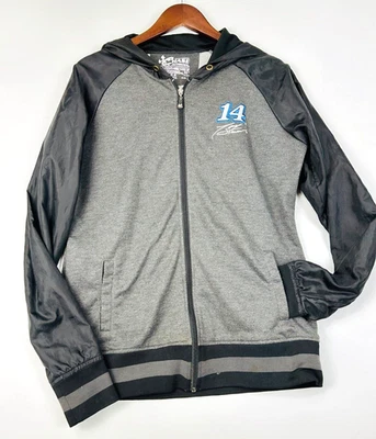 Chase Authentics Tony Steward Nascar Hooded Track Jacket Mens XL Gray Racing - Image 1 of 4