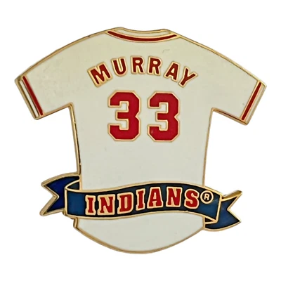 Vintage Eddie Murray Cleveland Baseball Jersey Lapel Hat Pin 1996 Fan Gift - Image 1 of 4