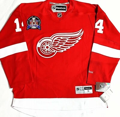 НОВЫЙ С ЯРЛЫКАМИ SM BRENDAN SHANAHAN ДЕТРОЙТ КРАСНЫЕ КРЫЛЬЯ 1998 STANLEY КУБОК НАШИВКА REEBOK ДЖЕРСИ - Изображение 1 из 4