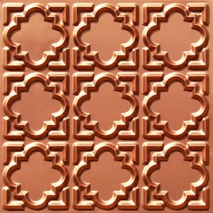 # 142 Cobre 2' x 2' PVC Imitación Estaño Decorativo Techo Azulejos Paneles Pegamento - Imagen 1 de 2
