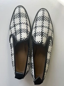 Everlane Black & White Woven Slip On Women’s Loafers Flats Size 7. - Picture 1 of 8