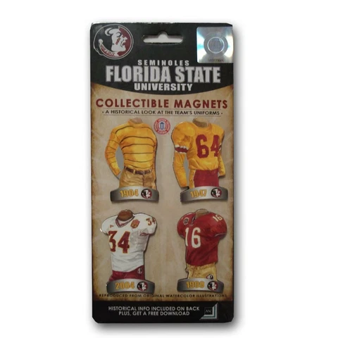 Florida State Seminoles Uniform Magnet Set 4 Pack [NEW] NCAA Jersey Shirt Cover