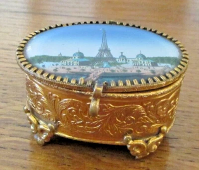 Ancienne Boite coffret quadripode Tour Eiffel Exposition universelle De 1889 - Photo 1/4