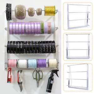 Cintas de montaje en pared rollo estante de almacenamiento cinta organizador carrete de alambre estante 4 varillas - Imagen 1 de 10