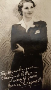 Autographed Jessica Dragonette Publicity Photograph, dated in pencil 1935 5" X 4 - Picture 1 of 3