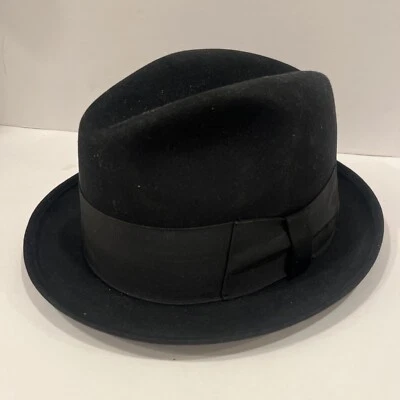 Sombrero de colección Caxton Hale New York Fedora Fifth Avenue negro 7 1/8 Benchcraft Foto 1 de 4