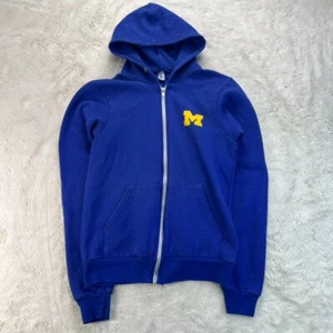 Michigan University Hoodie Unisex Small Blue / Yellow Full Zip - Picture 1 of 14