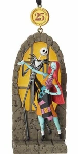 DISNEY Nightmare Before Christmas 25TH JACK SALLY LEGACY SKETCHBOOK ORNAMENT NWT - Picture 1 of 3