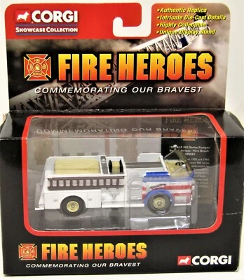 Corgi Showcase Collection Fire Heroes 4” Diecast 1960 ALF 900 Pumper w Stand. - Image 1 of 3