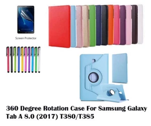 For Samsung Galaxy Tab A 8.0" 2017 360°Rotate Leather Protective Cover Case - Picture 1 of 14