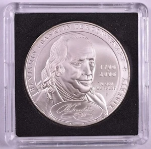 2006 Ben Franklin Founding Father Commemorative Silver Dollar - Uncirculated - Picture 1 of 2