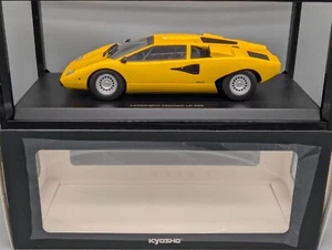 Maquetas de coches 1:18 Kyosho Lamborghini Countach LP 400 amarillo amarillo en embalaje original - Imagen 1 de 11